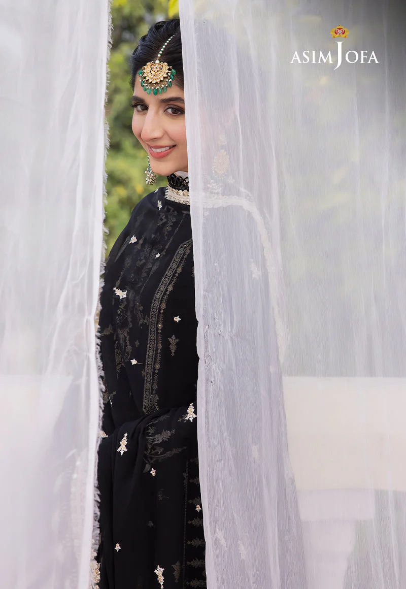 AJAB-01 DESIGNERS EMBROIDERED STITCHED 3 PCS - Image 10