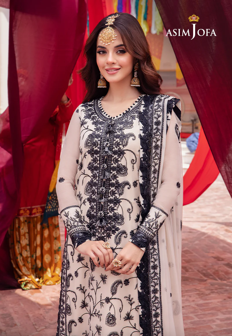AJAB-02 EMBROIDERED CHIFFON 3 PCS - Image 5