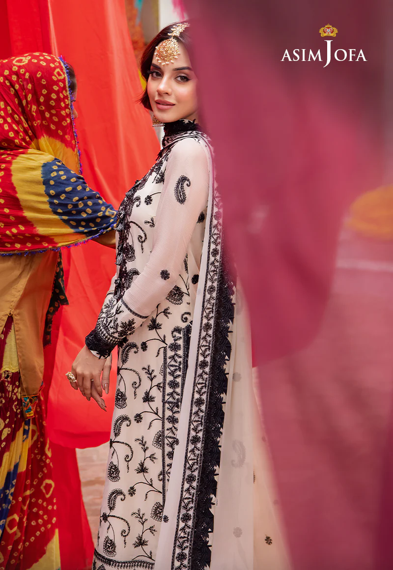 AJAB-02 EMBROIDERED CHIFFON 3 PCS - Image 9