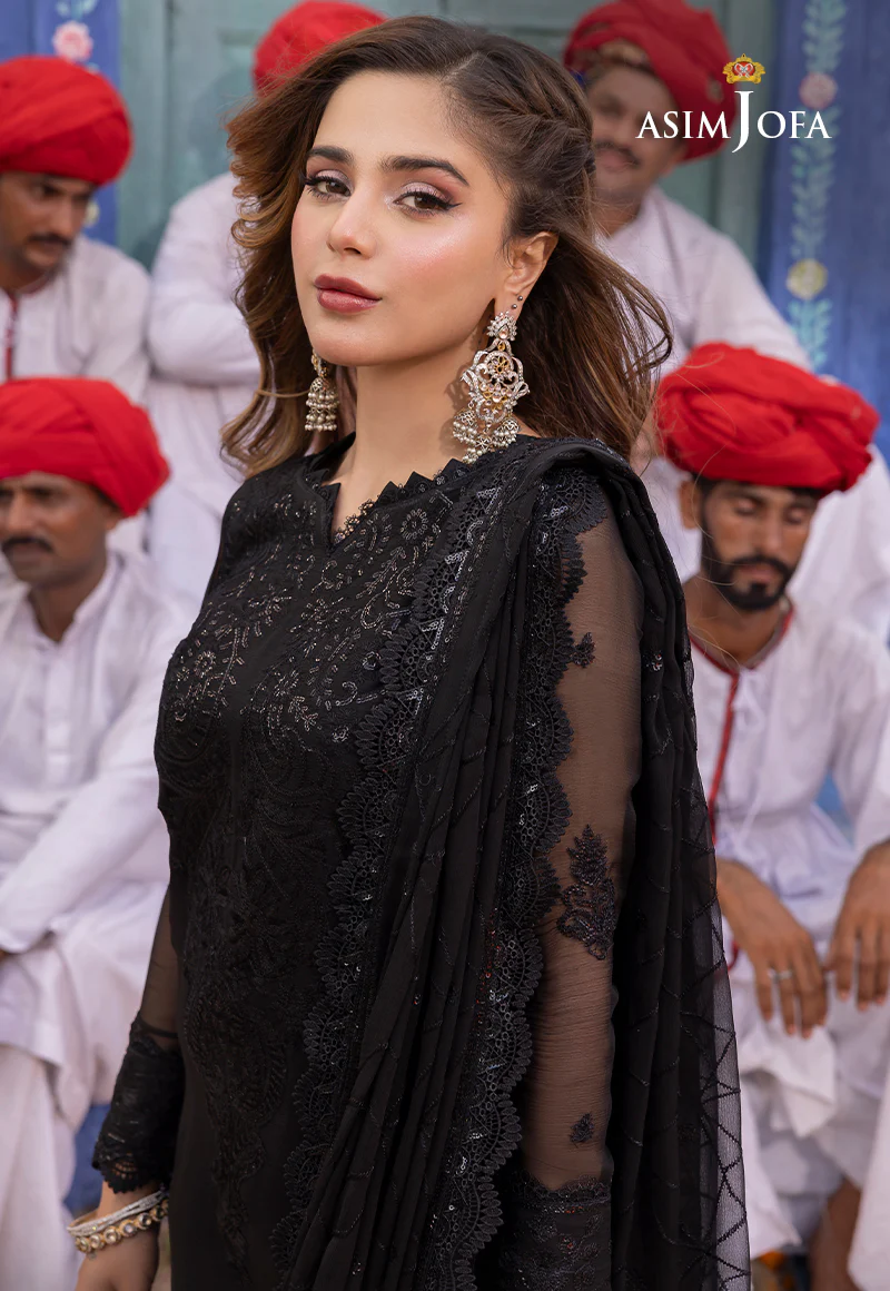 AJAB-04 EMBROIDERED CHIFFON 3 PCS - Image 3