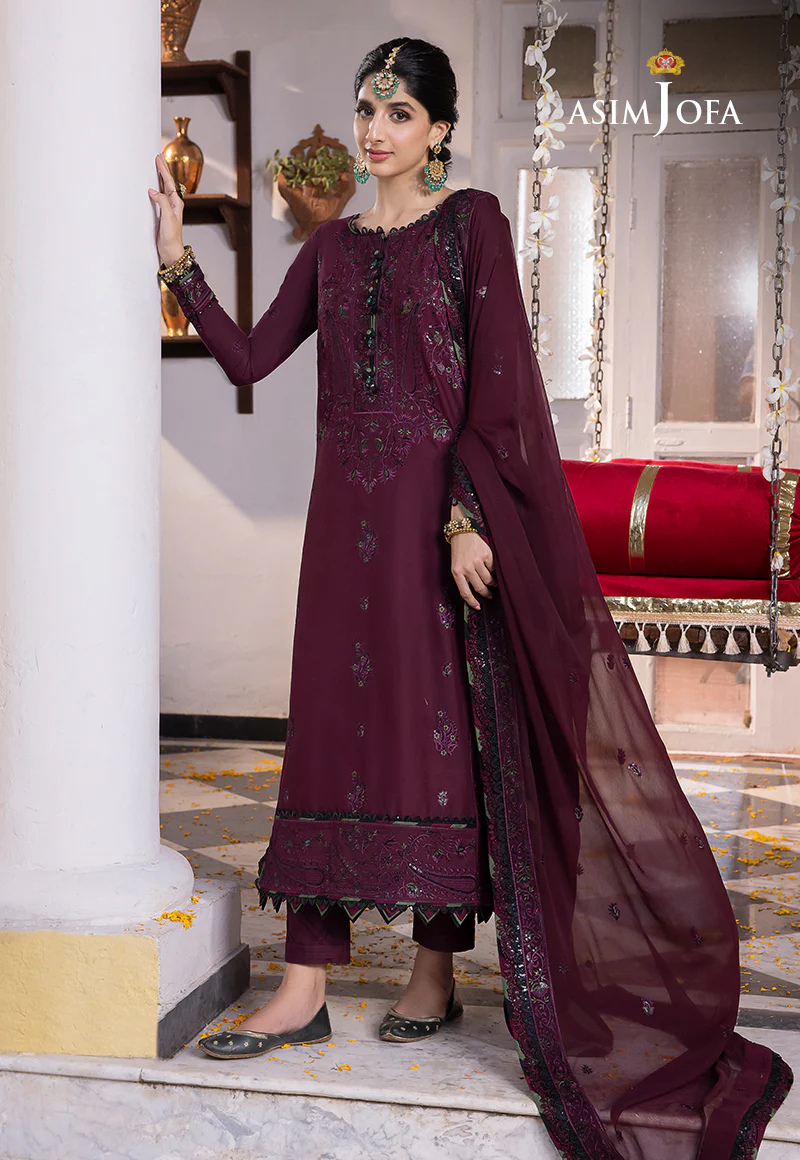AJAB-05 EMBROIDERED LAWN SILK 3 PCS - Image 4