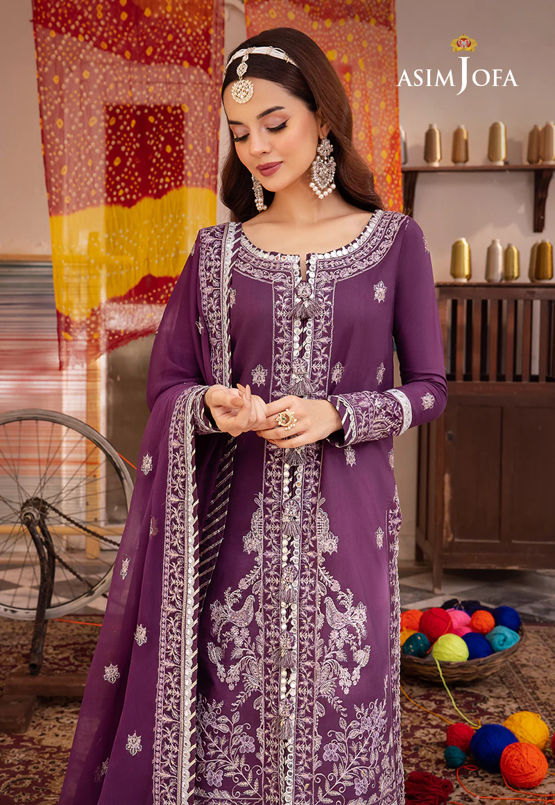 AJAB-08 EMBROIDERED LAWN SILK 3 PCS - Image 7