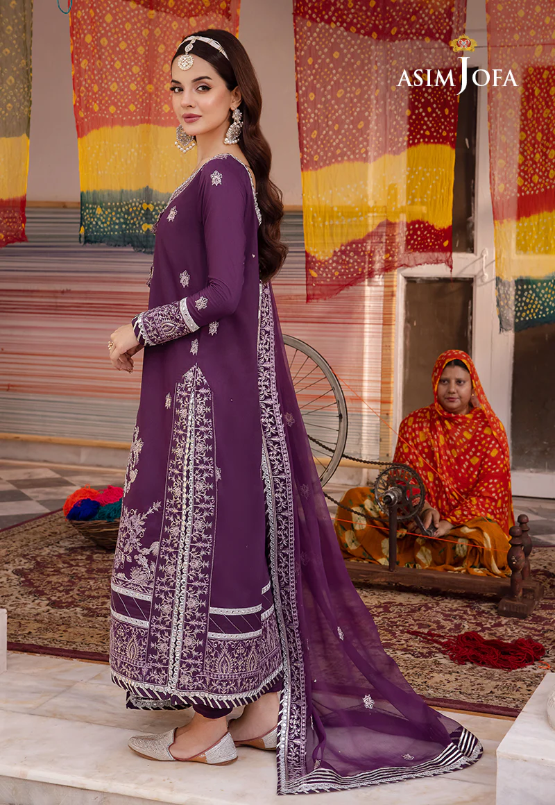 AJAB-08 EMBROIDERED LAWN SILK 3 PCS - Image 9