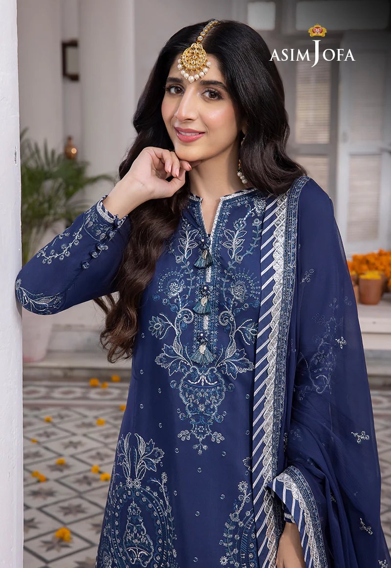 AJAB-10 EMBROIDERED LAWN SILK 3 PCS - Image 9