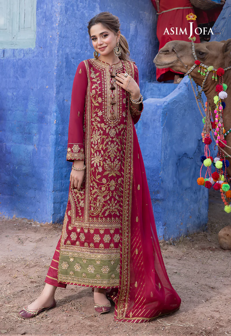 AJAB-13 EMBROIDERED LAWN SILK 3 PCS - Image 5