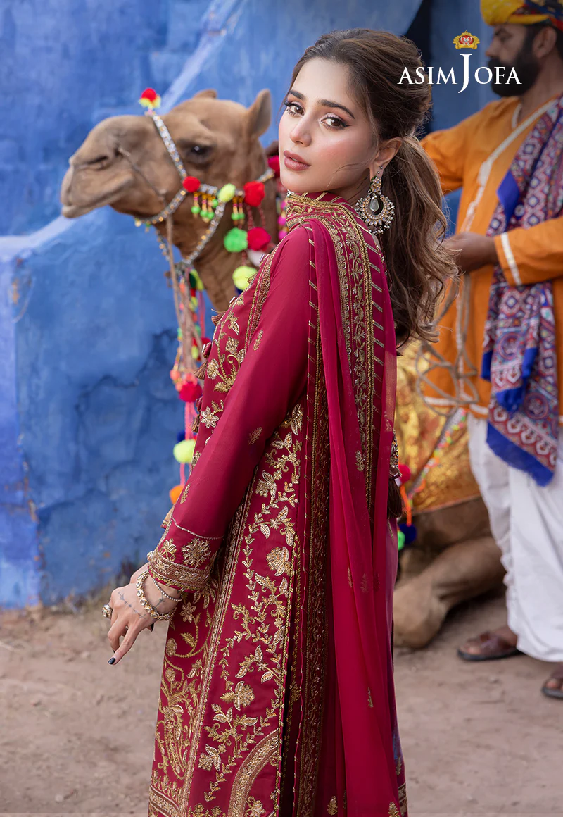 AJAB-13 EMBROIDERED LAWN SILK 3 PCS - Image 6