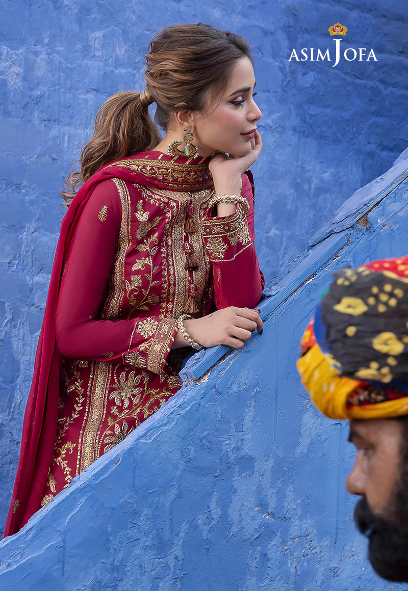 AJAB-13 EMBROIDERED LAWN SILK 3 PCS - Image 7
