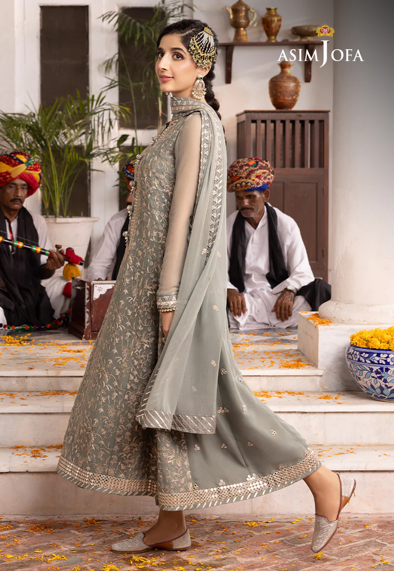 AJAB-15 EMBROIDERED CHIFFON 3 PCS - Image 5