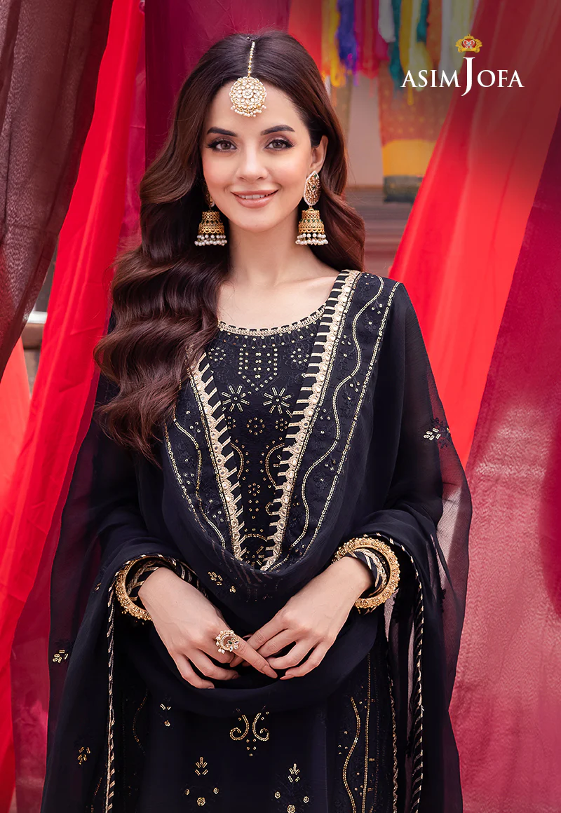 AJAB-18 EMBROIDERED CHIFFON 3 PCS - Image 3