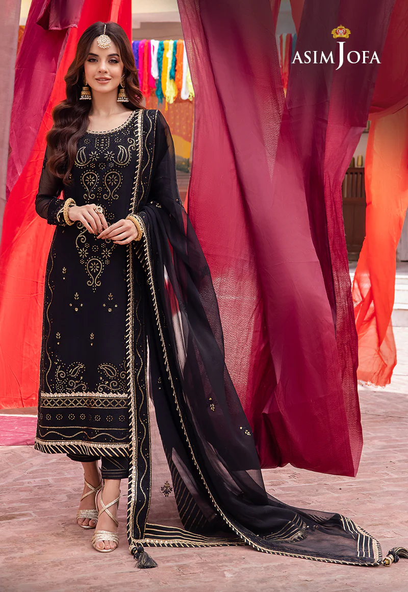 AJAB-18 EMBROIDERED CHIFFON 3 PCS - Image 6