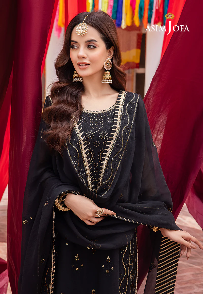 AJAB-18 EMBROIDERED CHIFFON 3 PCS - Image 7