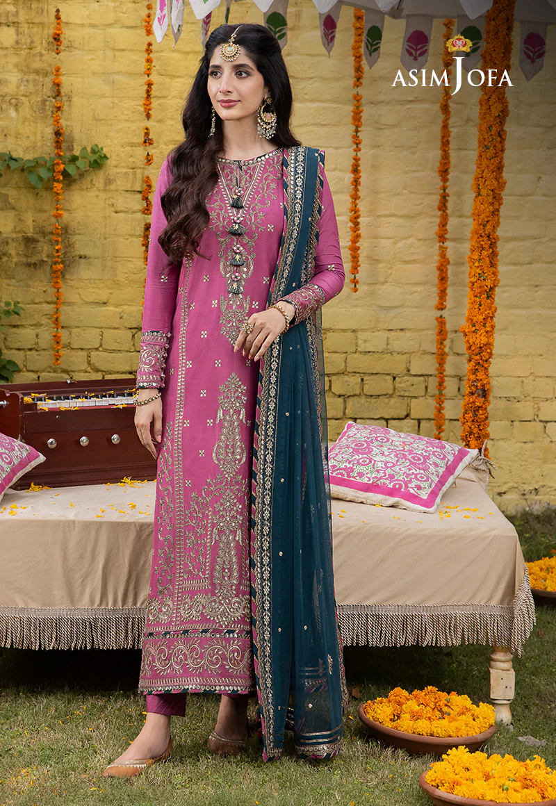 AJAB-19 EMBROIDERED COTTON SILK 3 PCS - Image 7