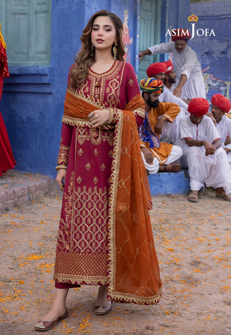 AJAB-20 EMBROIDERED LAWN SILK 3 PCS
