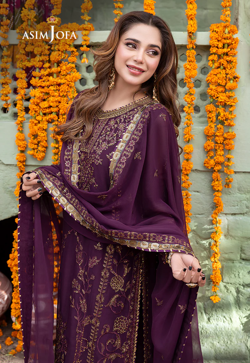 AJAB-22 EMBROIDERED CHIFFON 3 PCS - Image 10