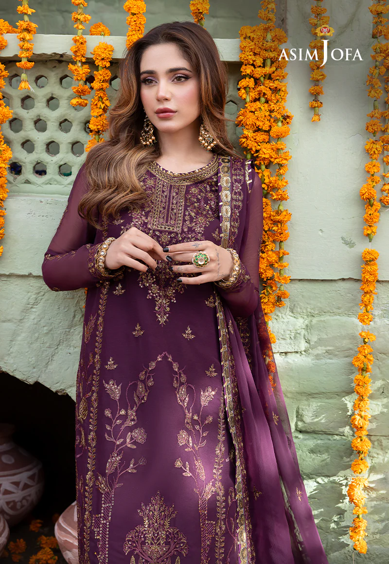 AJAB-22 EMBROIDERED CHIFFON 3 PCS - Image 4