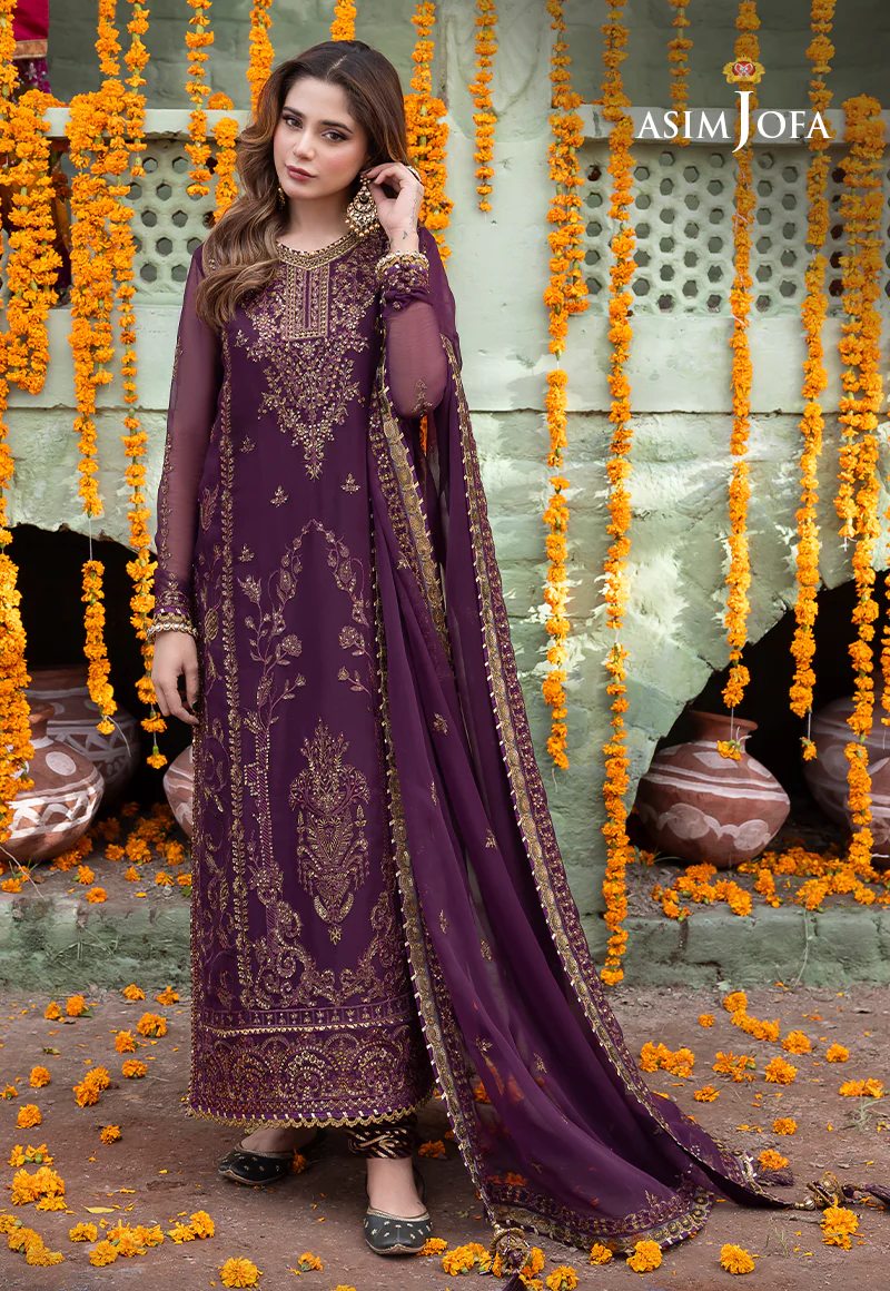 AJAB-22 EMBROIDERED CHIFFON 3 PCS - Image 5