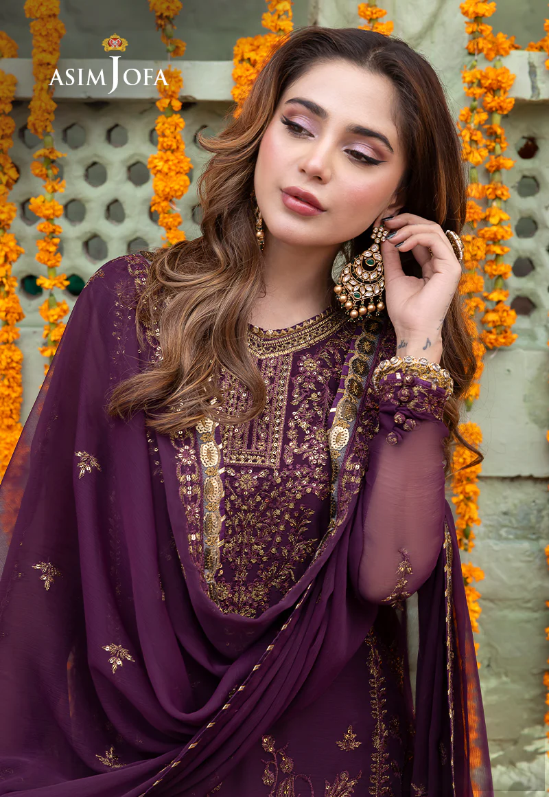 AJAB-22 EMBROIDERED CHIFFON 3 PCS - Image 9