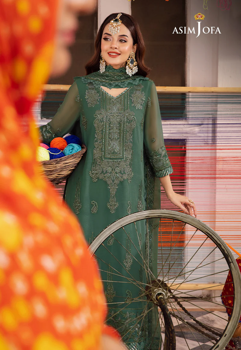 AJAB-23 EMBROIDERED CHIFFON 3 PCS - Image 3