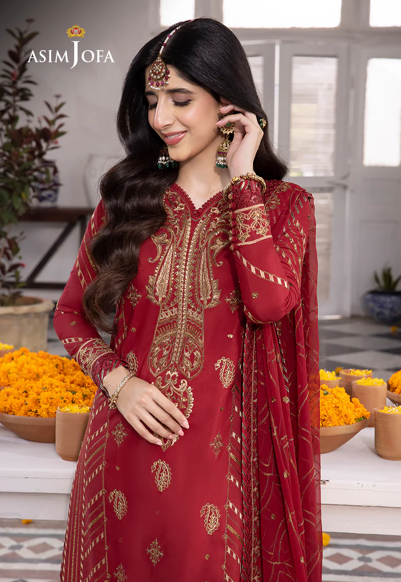 AJAB-24 EMBROIDERED LAWN SILK 3 PCS - Image 9