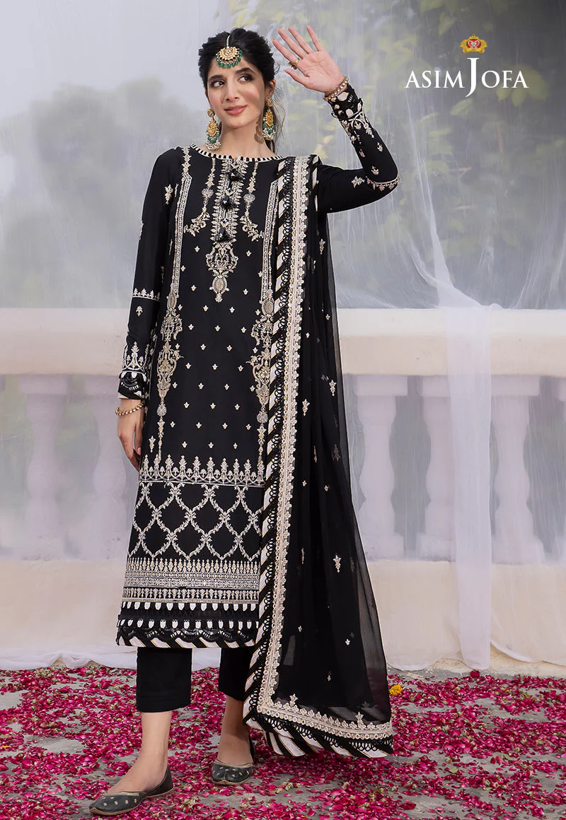 AJABD-01 EMBROIDERED LAWN SILK Stitched 2 PCS - Image 11
