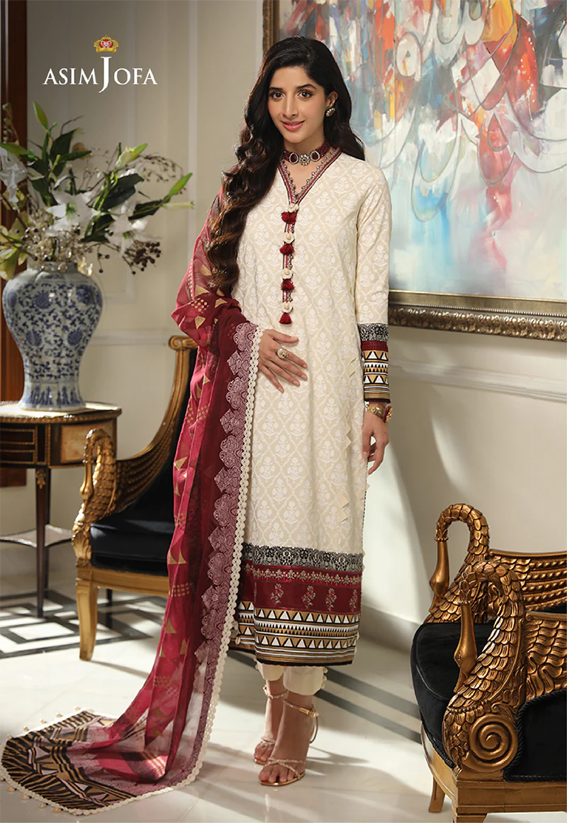 AJAI-02 EMBROIDERED COTTON SILK 3 PCS - Image 5