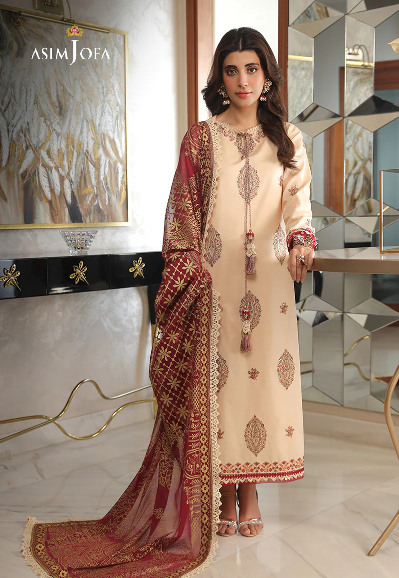 AJAI-17 EMBROIDERED CAMBRIC 3 PCS