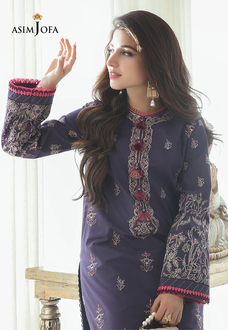 AJAI-19 EMBROIDERED SLUB LAWN 2 PCS - Image 2