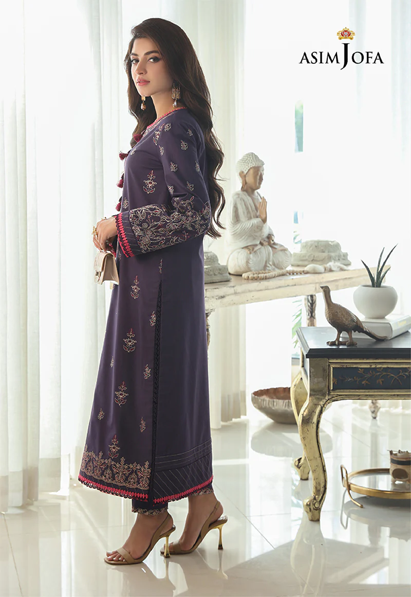 AJAI-19 EMBROIDERED SLUB LAWN 2 PCS - Image 3