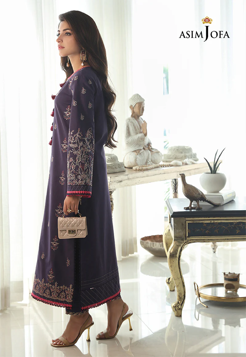 AJAI-19 EMBROIDERED SLUB LAWN 2 PCS - Image 5