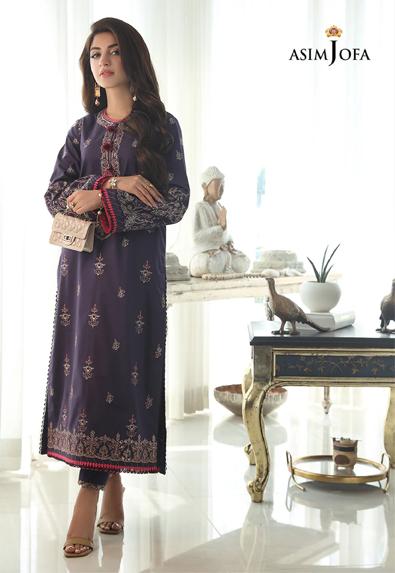 AJAI-19 EMBROIDERED SLUB LAWN 2 PCS - Image 6