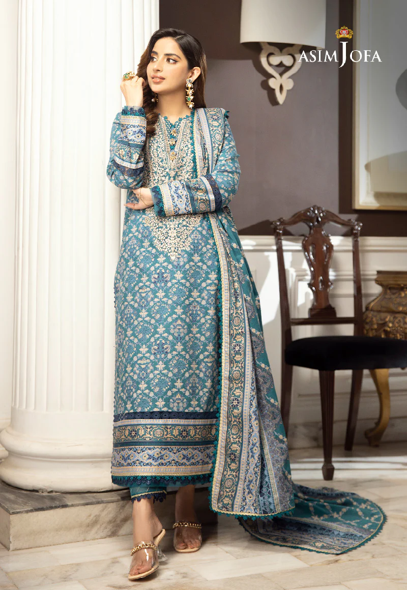 AJAI-28  EMBROIDERED CAMBRIC 3 PCS - Image 7