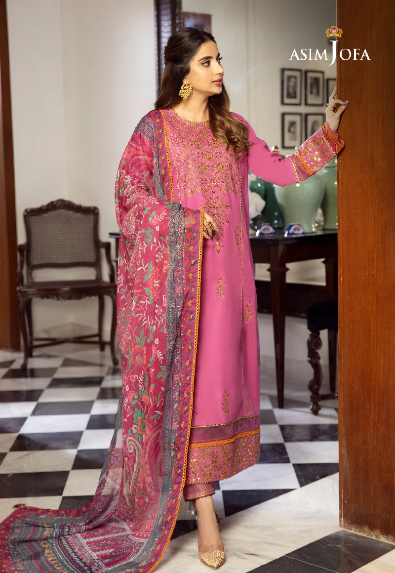AJAI-36  EMBROIDERED CAMBRIC 3 PCS