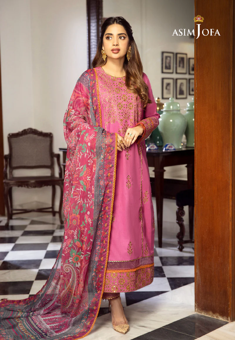 AJAI-36  EMBROIDERED CAMBRIC 3 PCS - Image 2