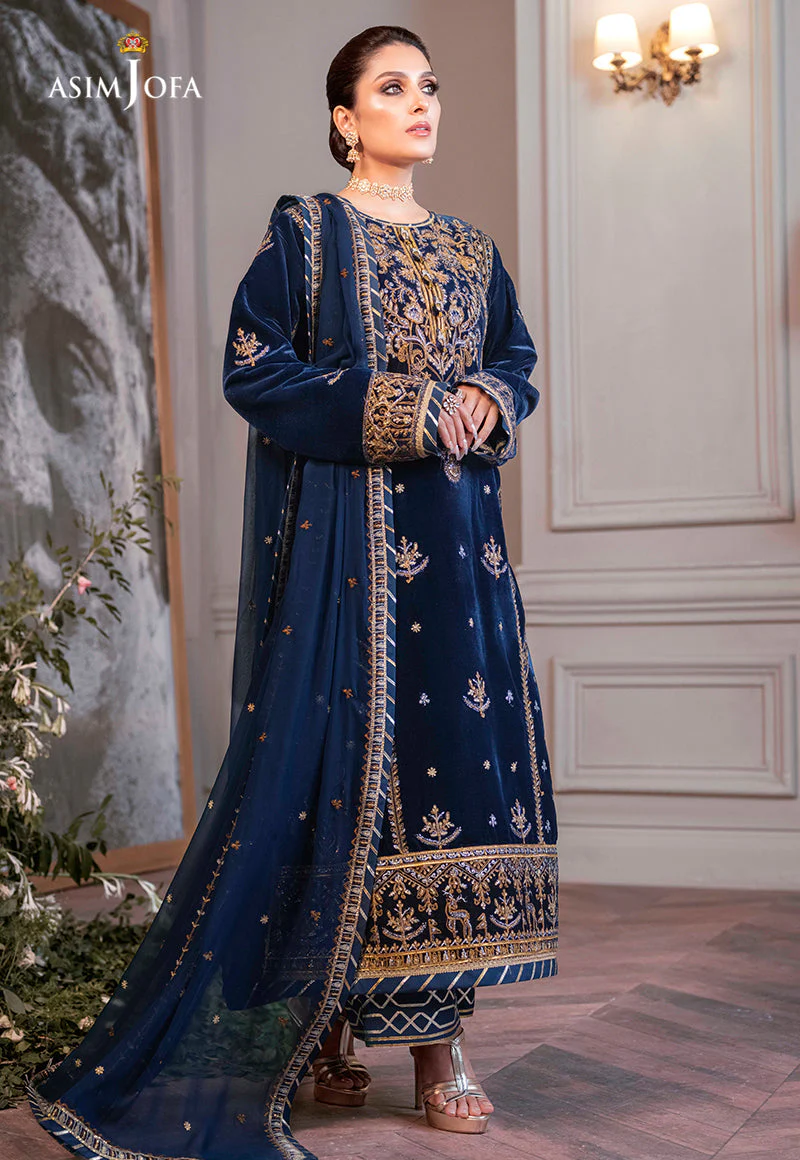 AJAM-08 EMBROIDERED VELVET 3 PCS - Image 2