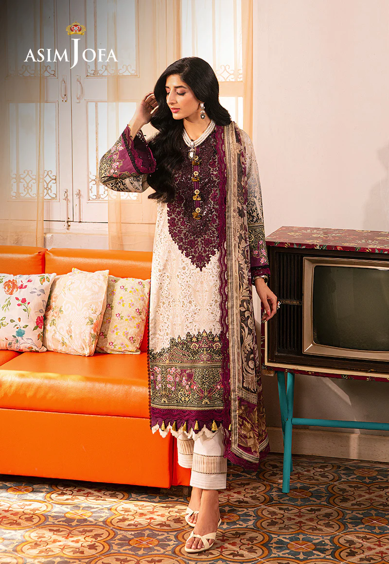 AJAR-21 EMBROIDERED LAWN 3 PCS - Image 3