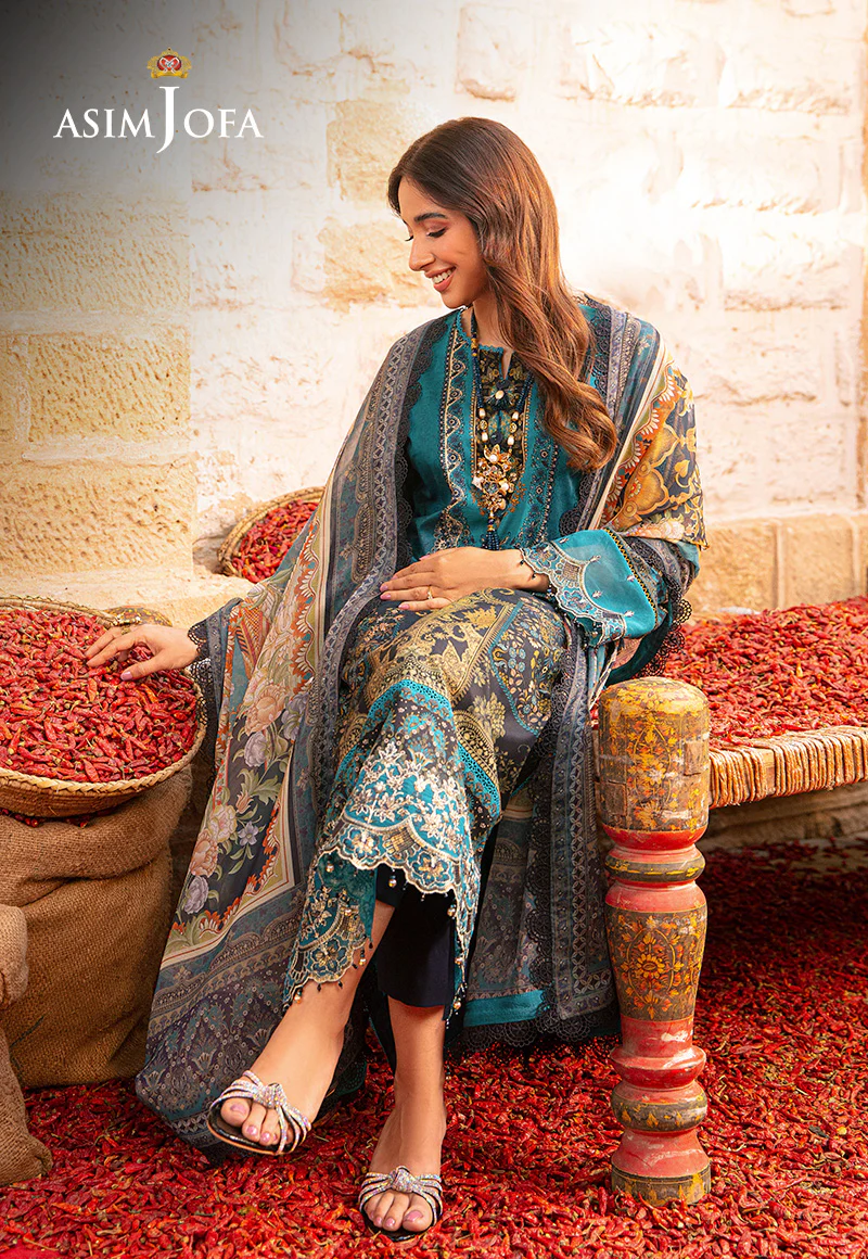 AJAR-22 EMBROIDERED LAWN 3 PCS - Image 7