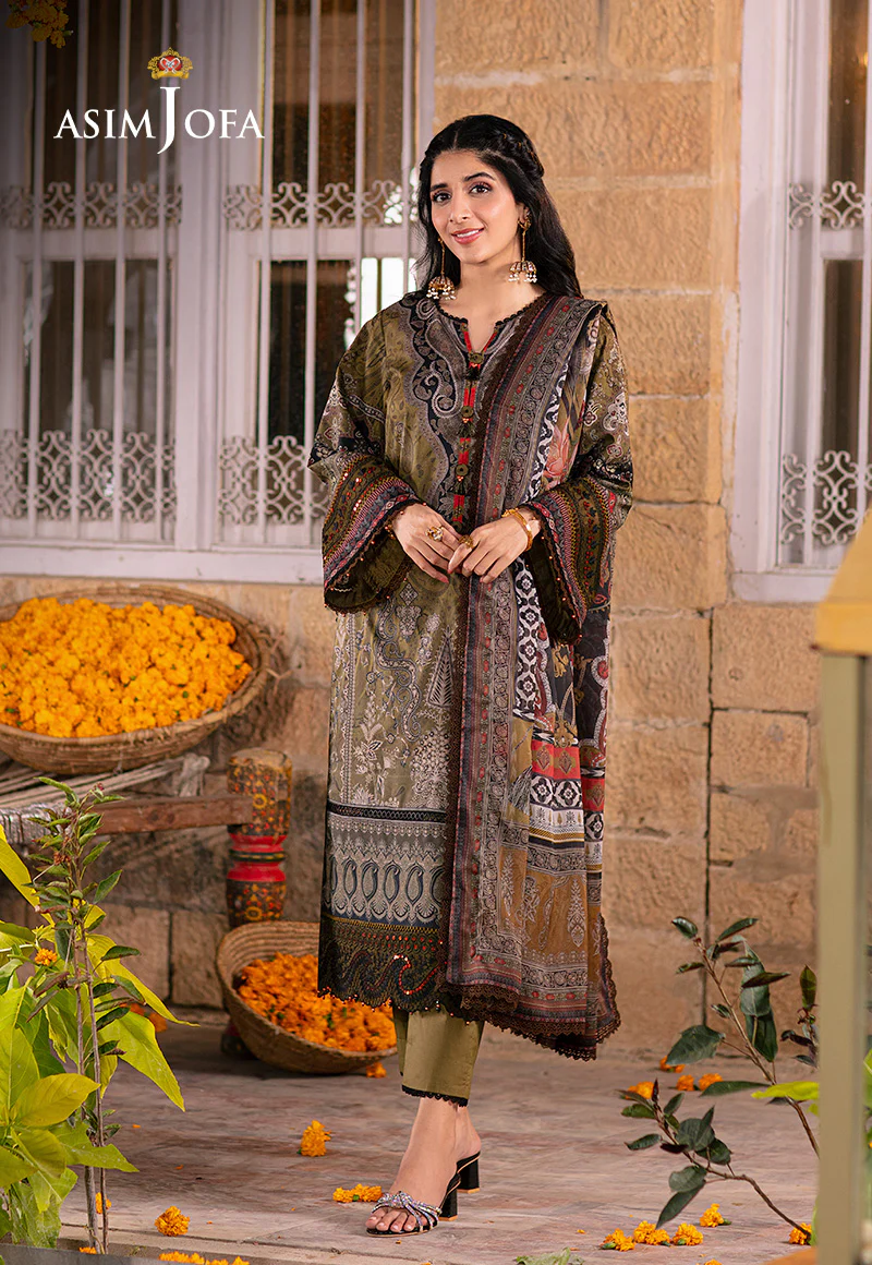 AJAR-23 EMBROIDERED LAWN 3 PCS - Image 8