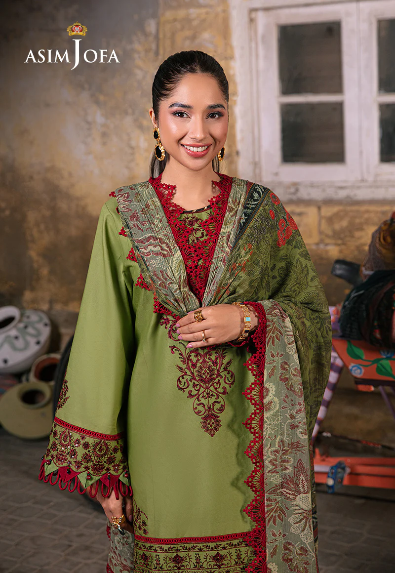 AJAR-33 EMBROIDERED LAWN 3 PCS - Image 4
