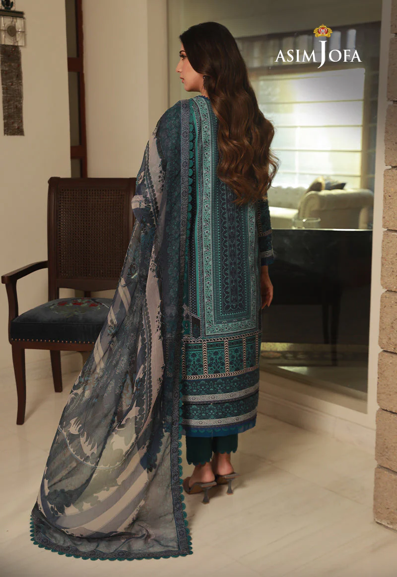 AJAS-02 DESIGNERS EMBROIDERED STITCHED 3 PCS - Image 3