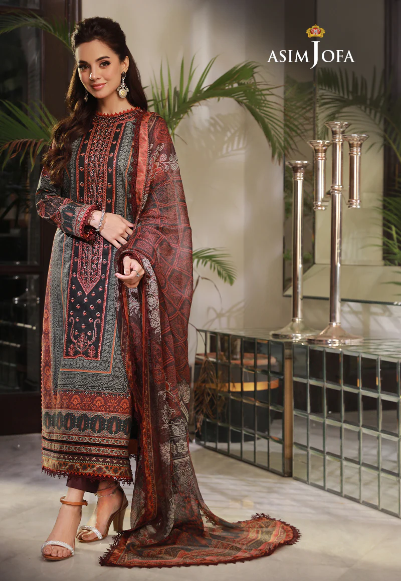 AJAS-03 EMBROIDERED CAMBRIC  (3-Pcs) - Image 3