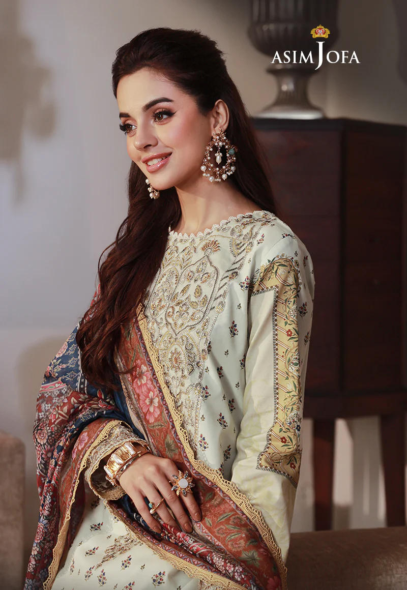 AJAS-08 EMBROIDERED CAMBRIC  (3-Pcs) - Image 3