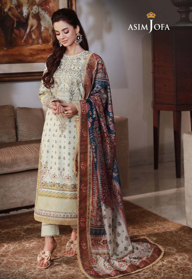 AJAS-08 EMBROIDERED CAMBRIC  (3-Pcs) - Image 4