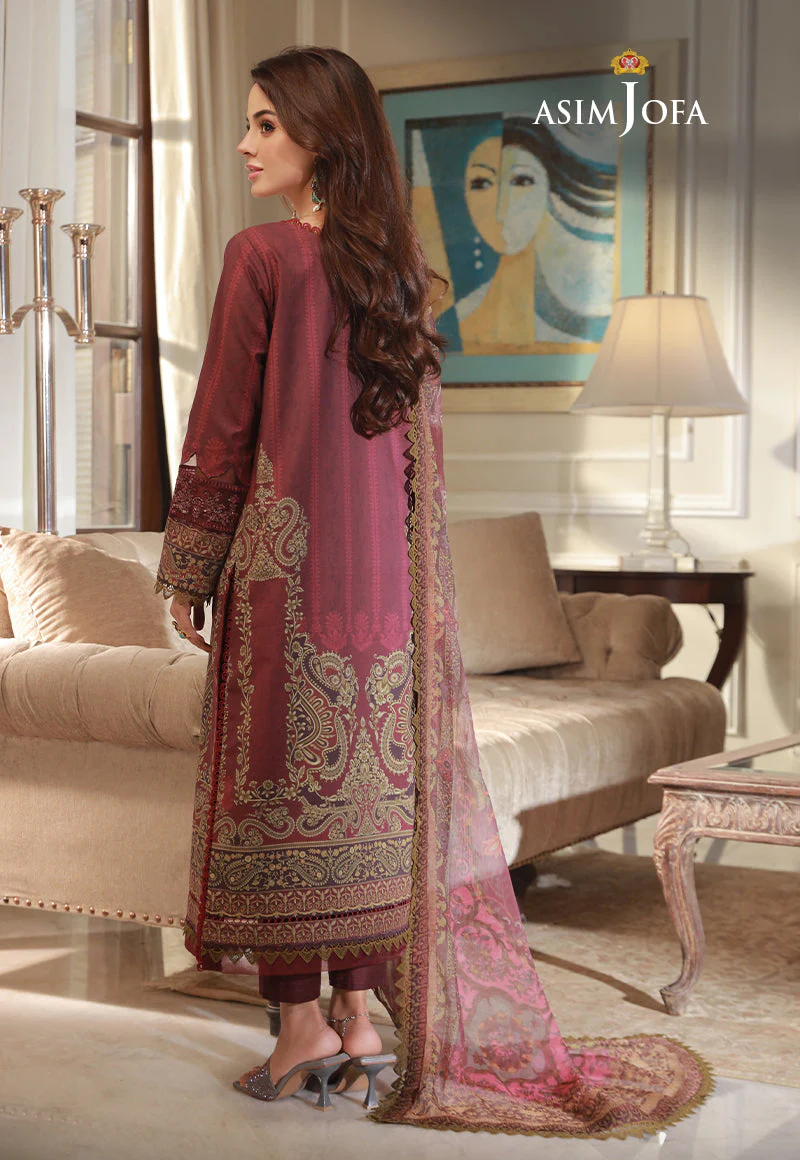 AJASD-04 EMBROIDERED CAMBRIC Stitched 3 PCS - Image 2