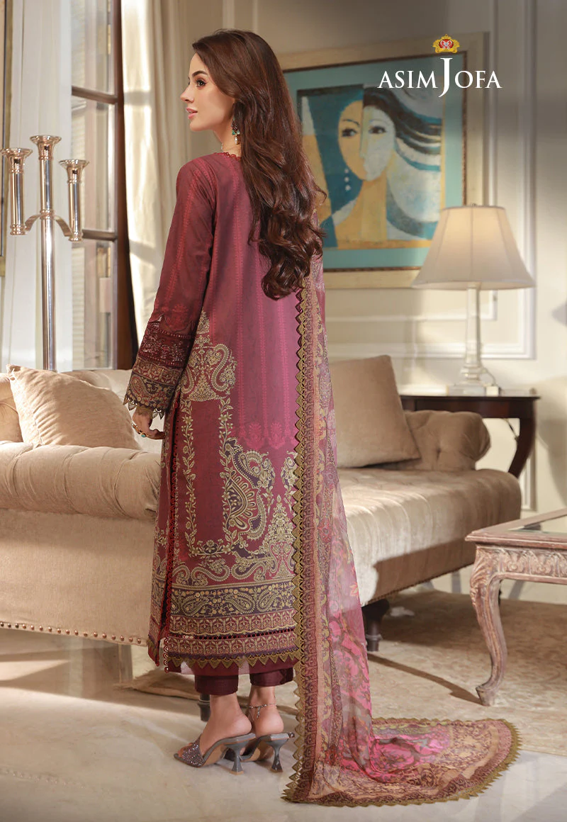 AJASD-04 EMBROIDERED CAMBRIC Stitched 3 PCS - Image 3