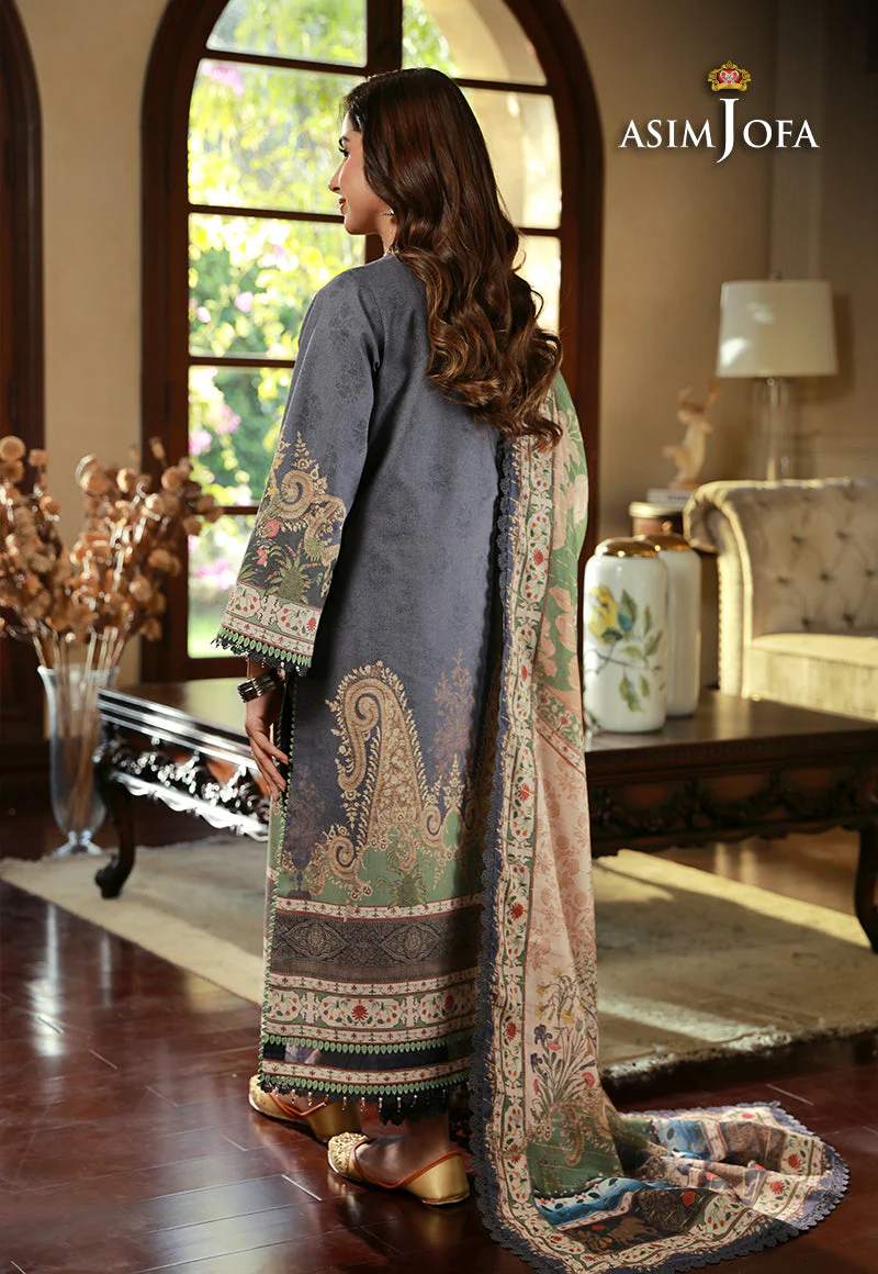 AJAWP-06 EMBROIDERED KARANDI STITCHED 3 PCS - Image 2