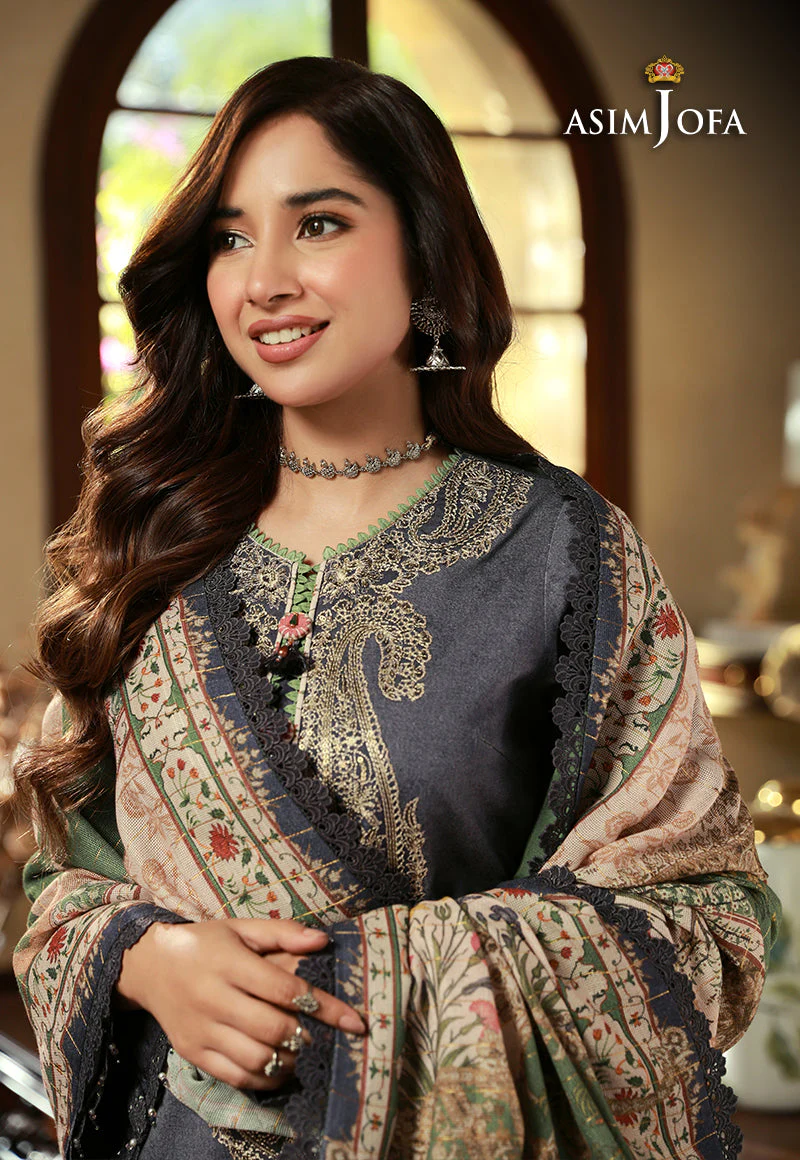 AJAWP-06 EMBROIDERED KARANDI STITCHED 3 PCS - Image 6