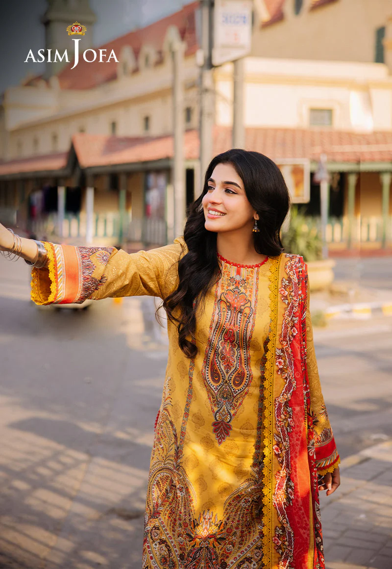 AJBBD-08 DESIGNERS EMBROIDERED STITCHED 3 PCS - Image 4
