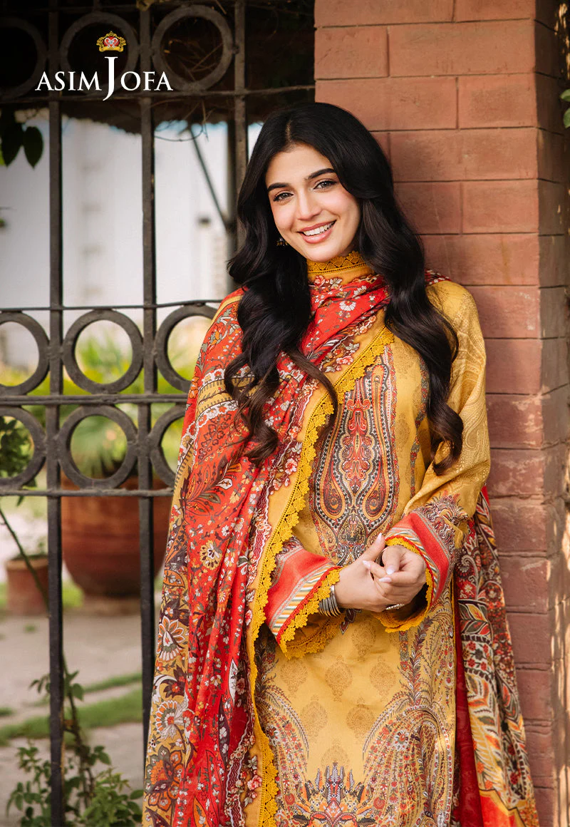 AJBBD-08 DESIGNERS EMBROIDERED STITCHED 3 PCS - Image 8