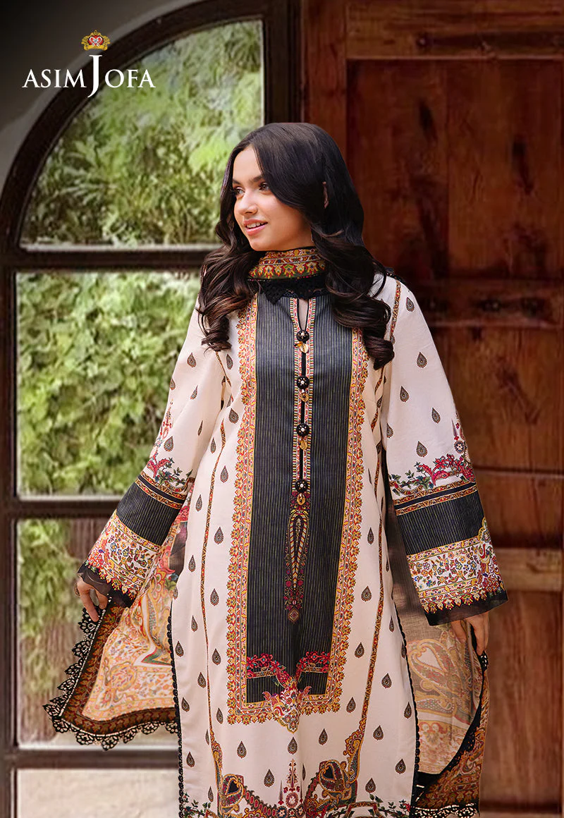 AJBBD-1 DESIGNERS EMBROIDERED STITCHED 3 PCS