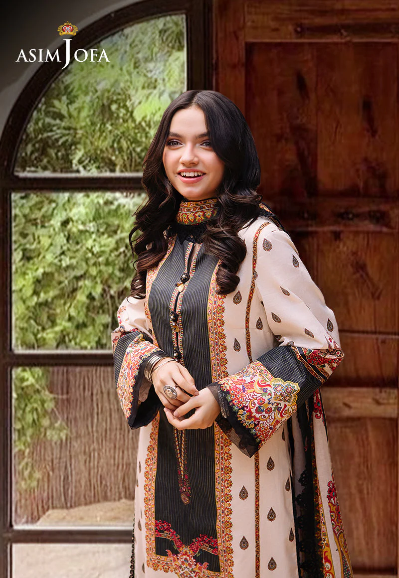 AJBBD-1 DESIGNERS EMBROIDERED STITCHED 3 PCS - Image 2